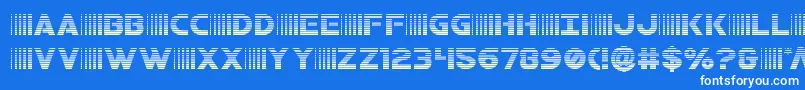 bamfgrad Font – White Fonts on Blue Background