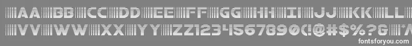フォントbamfgrad – 灰色の背景に白い文字