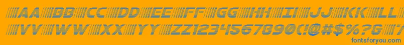 bamfgradital Font – Blue Fonts on Orange Background