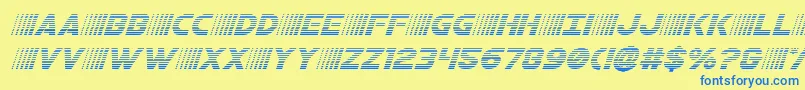 bamfgradital Font – Blue Fonts on Yellow Background