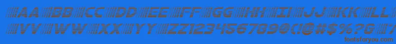 bamfgradital Font – Brown Fonts on Blue Background