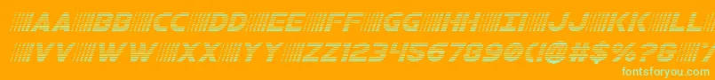 bamfgradital Font – Green Fonts on Orange Background