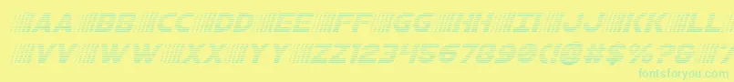 bamfgradital Font – Green Fonts on Yellow Background