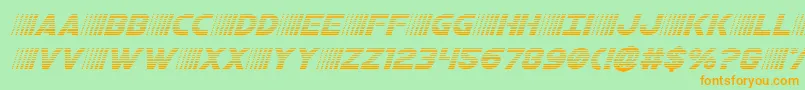 bamfgradital Font – Orange Fonts on Green Background