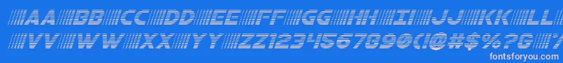 bamfgradital Font – Pink Fonts on Blue Background