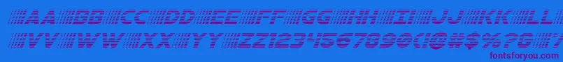 bamfgradital Font – Purple Fonts on Blue Background