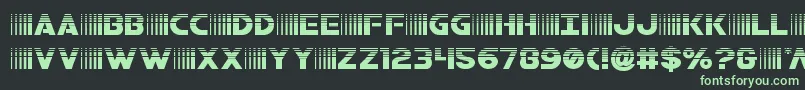 bamfhalf-Schriftart – Grüne Schriften auf schwarzem Hintergrund