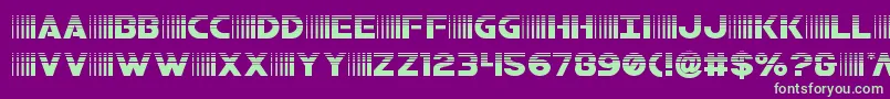 bamfhalf Font – Green Fonts on Purple Background