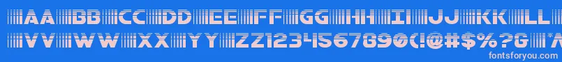 bamfhalf Font – Pink Fonts on Blue Background