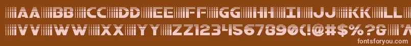 フォントbamfhalf – 茶色の背景にピンクのフォント