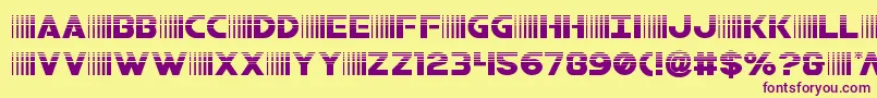 bamfhalf Font – Purple Fonts on Yellow Background