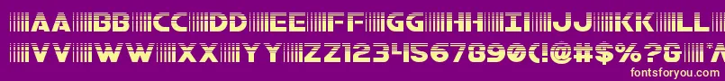 bamfhalf Font – Yellow Fonts on Purple Background