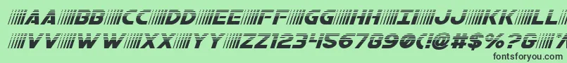 bamfhalfital Font – Black Fonts on Green Background