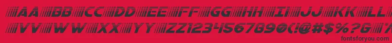 bamfhalfital Font – Black Fonts on Red Background