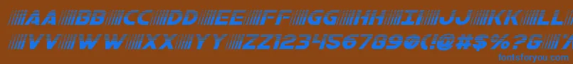 bamfhalfital Font – Blue Fonts on Brown Background