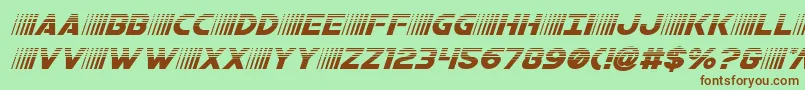 bamfhalfital Font – Brown Fonts on Green Background