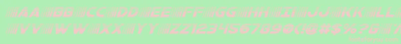 bamfhalfital Font – Pink Fonts on Green Background