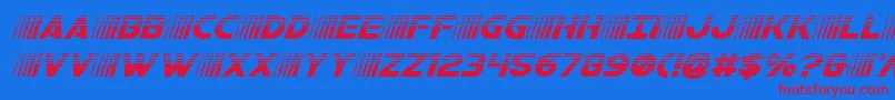 bamfhalfital Font – Red Fonts on Blue Background