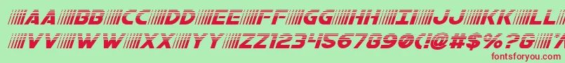 bamfhalfital Font – Red Fonts on Green Background