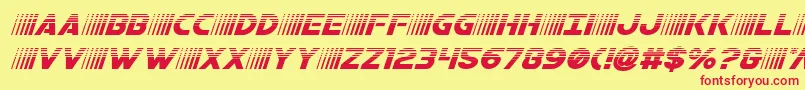 bamfhalfital Font – Red Fonts on Yellow Background