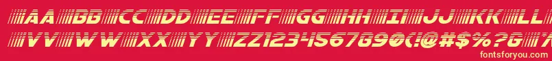 bamfhalfital Font – Yellow Fonts on Red Background