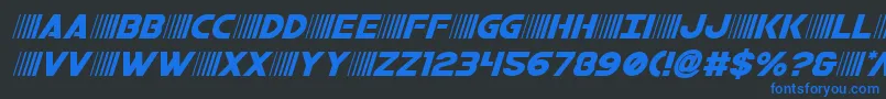 bamfital Font – Blue Fonts on Black Background