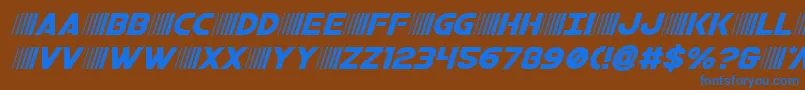 bamfital Font – Blue Fonts on Brown Background