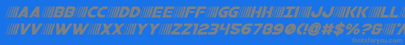 bamfital Font – Gray Fonts on Blue Background