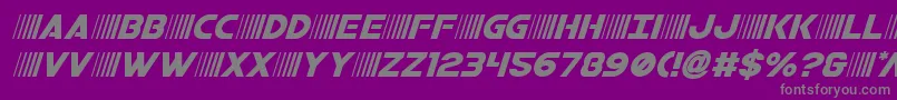 bamfital Font – Gray Fonts on Purple Background