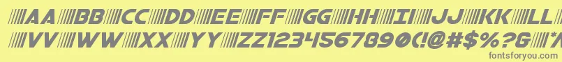 bamfital Font – Gray Fonts on Yellow Background