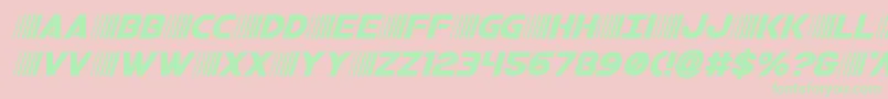bamfital Font – Green Fonts on Pink Background