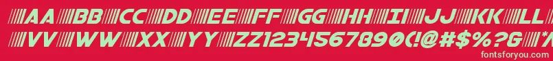 bamfital Font – Green Fonts on Red Background