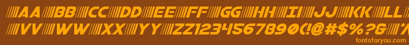 bamfital Font – Orange Fonts on Brown Background