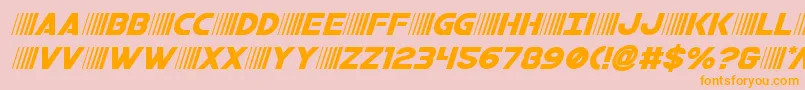 bamfital Font – Orange Fonts on Pink Background