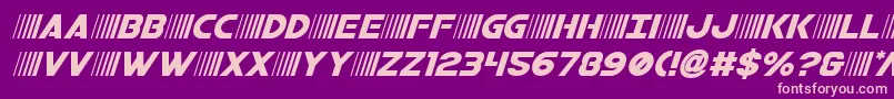 bamfital Font – Pink Fonts on Purple Background