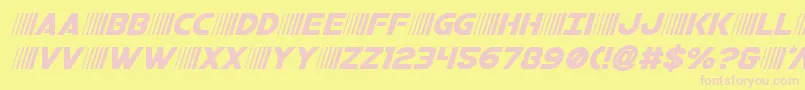 bamfital Font – Pink Fonts on Yellow Background