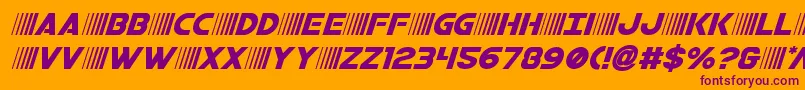 bamfital Font – Purple Fonts on Orange Background