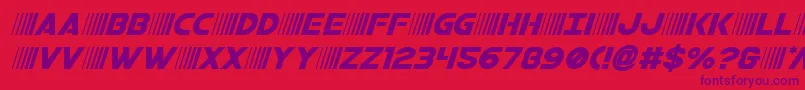 bamfital Font – Purple Fonts on Red Background