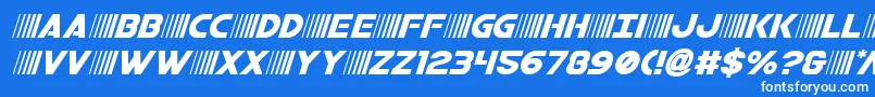 Шрифт bamfital – белые шрифты на синем фоне