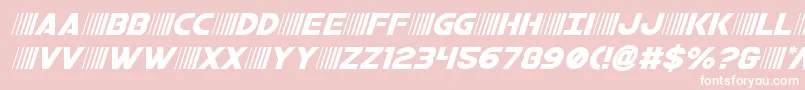 フォントbamfital – ピンクの背景に白い文字
