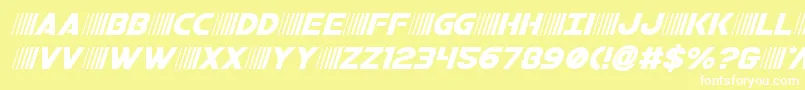 bamfital Font – White Fonts on Yellow Background