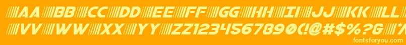 bamfital Font – Yellow Fonts on Orange Background