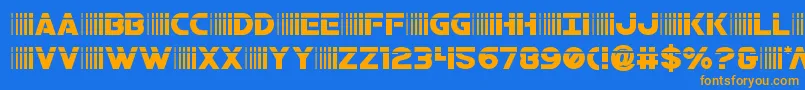 bamflaser Font – Orange Fonts on Blue Background
