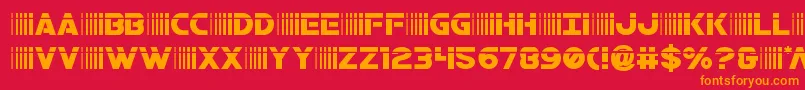 bamflaser Font – Orange Fonts on Red Background