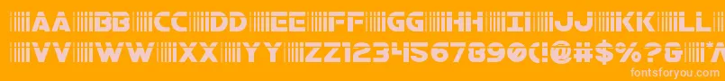 bamflaser Font – Pink Fonts on Orange Background