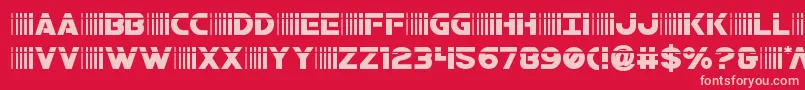bamflaser Font – Pink Fonts on Red Background