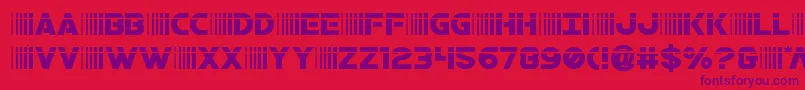 bamflaser Font – Purple Fonts on Red Background