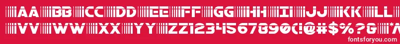 bamflaser Font – White Fonts on Red Background