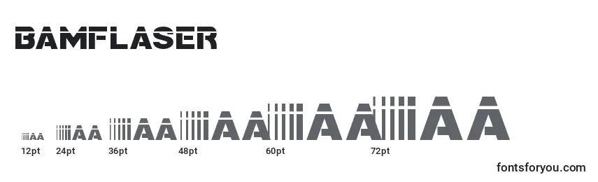 Размеры шрифта Bamflaser