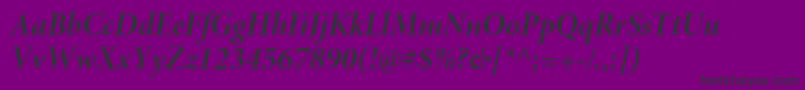 MinionproBolditdisp-Schriftart – Schwarze Schriften auf violettem Hintergrund